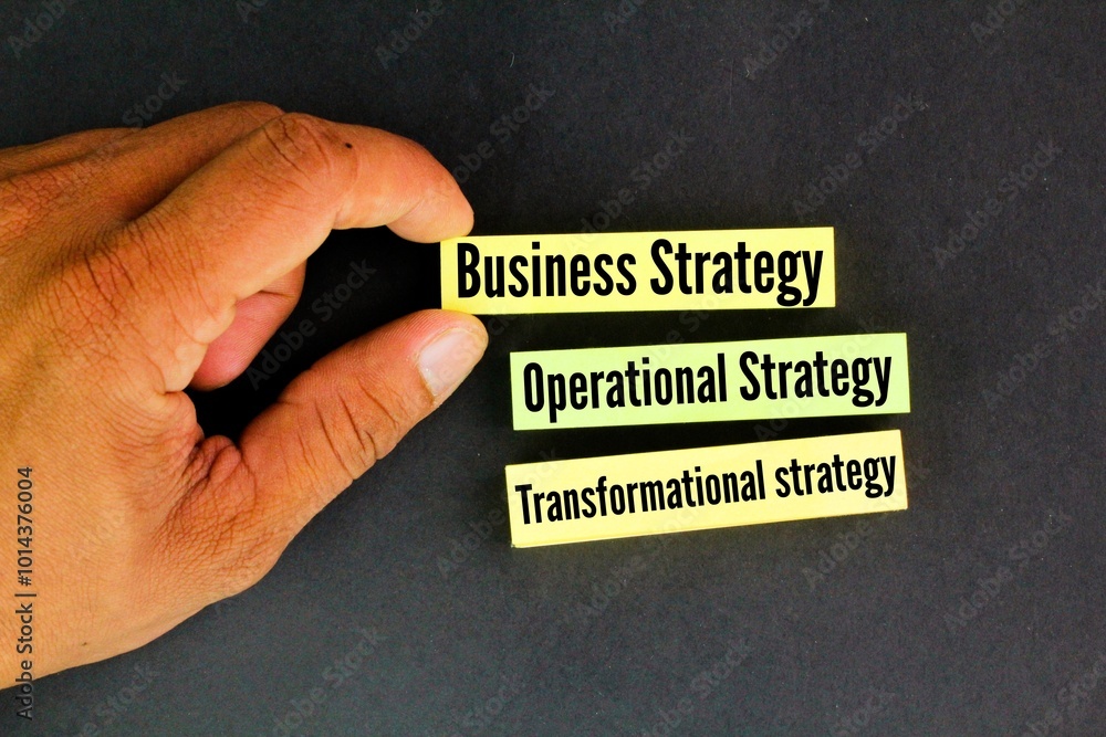 Poster what are the 3 basic strategies? business strategy, operational strategy and transformational strate