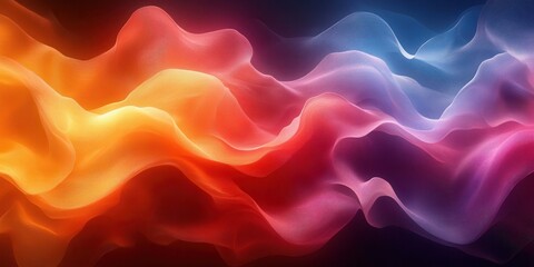 Obraz premium Abstract Colorful Wavy Lines with Interlacing Patterns and Gradient Colors