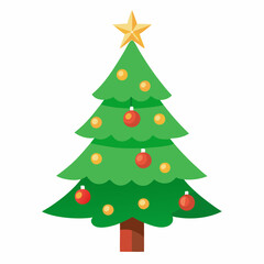 christmas tree isolated on white