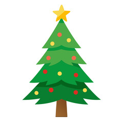christmas tree isolated on white
