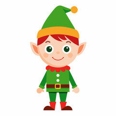 christmas elf isolated on white