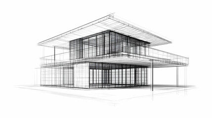 Continuous line simple house. One line illustration of housing,real estate,property. Single line vector illustration.