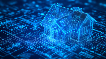 Continuous line simple house. One line illustration of housing,real estate,property. Single line vector illustration.