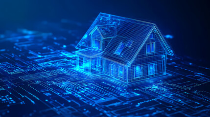 Continuous line simple house. One line illustration of housing,real estate,property. Single line vector illustration.