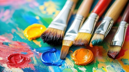 Obraz premium Art Brushes On Palette