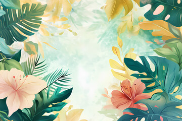 floral summer concept background