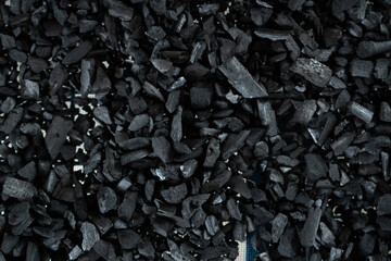 Detail of charcoal with dark vibe