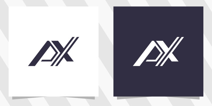 letter px xp logo design vector