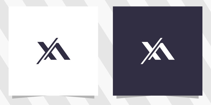 letter xa ax logo design vector
