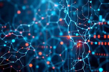 Abstract futuristic digital wallpaper with glowing lines and waves, perfect for technology and science concept design