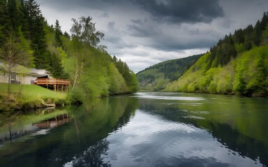 Fototapeta premium lake in the mountains