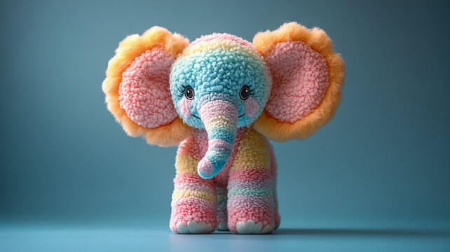 soft toy on a plain background