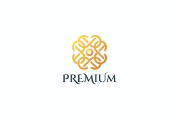 Premium Logo Abstract Pattern Geometric for Business Beauty Fashion Jewelry Luxury Concept
