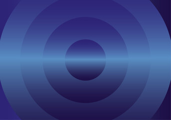 Fondo de círculos concéntricos de degradado azul brillante metálico.