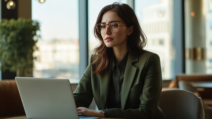 Fototapeta premium The Professional Woman with Laptop