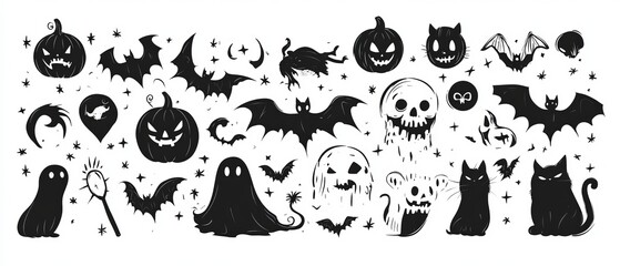 Halloween concept icons