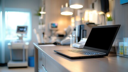 The Laptop on Modern Desk