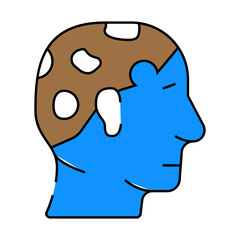alopecia areata line icon vector. alopecia areata sign. isolated symbol illustration