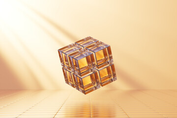 3d rendering business glass background