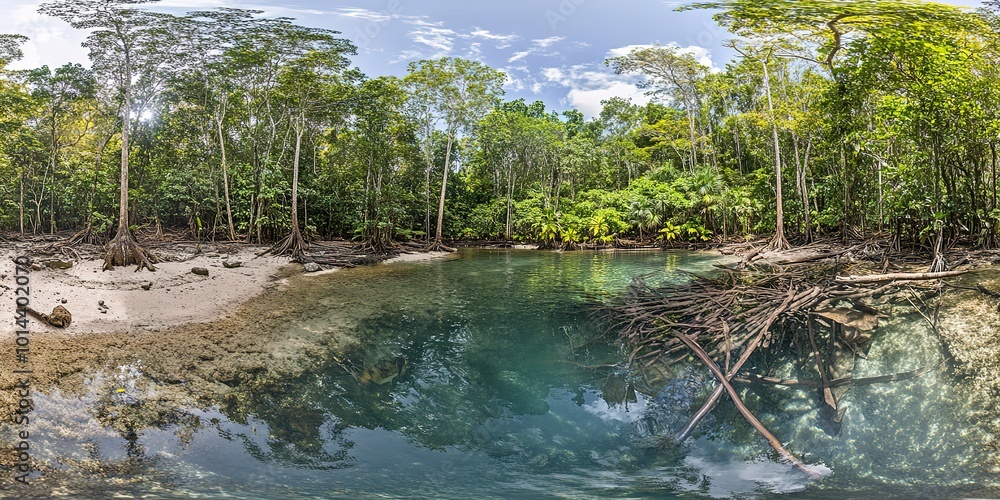 Canvas Prints Deep tropical jungles of Southeast Asia in august  