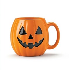 Cheery Orange Pumpkin Mug for Halloween Celebrations