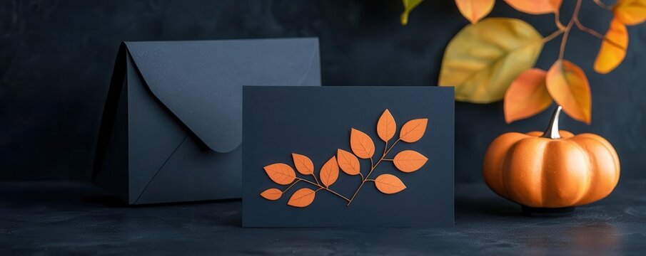 Festive Thanksgiving place cards decorated with autumn leaves and handmade calligraphy, Thanksgiving crafting autumn festive, personalized holiday setting