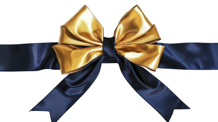 Elegant Golden Bow on Dark Ribbon