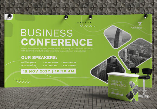 Conference Exhibition Event Backdrop Template