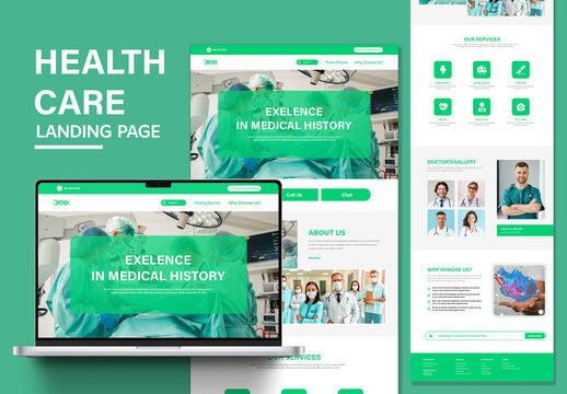 Healthcare Landing Page Layout