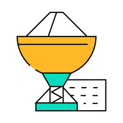 Fototapeta premium radio telescope line icon vector. radio telescope sign. isolated symbol illustration