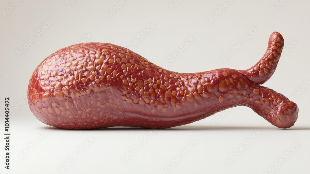 Poster a stylized, textured representation of a whale-like form in a minimalist setting.