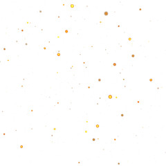 Abstract glowing orange dust particles, noise, and grain on a transparent background. Ideal for glow effects, cosmic illustrations, or adding texture and depth to space-themed designs