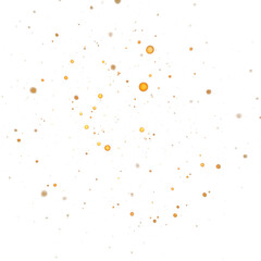 Abstract glowing orange dust particles, noise, and grain on a transparent background. Ideal for glow effects, cosmic illustrations, or adding texture and depth to space-themed designs