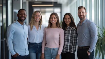 Obraz premium The Smiling Team in Office