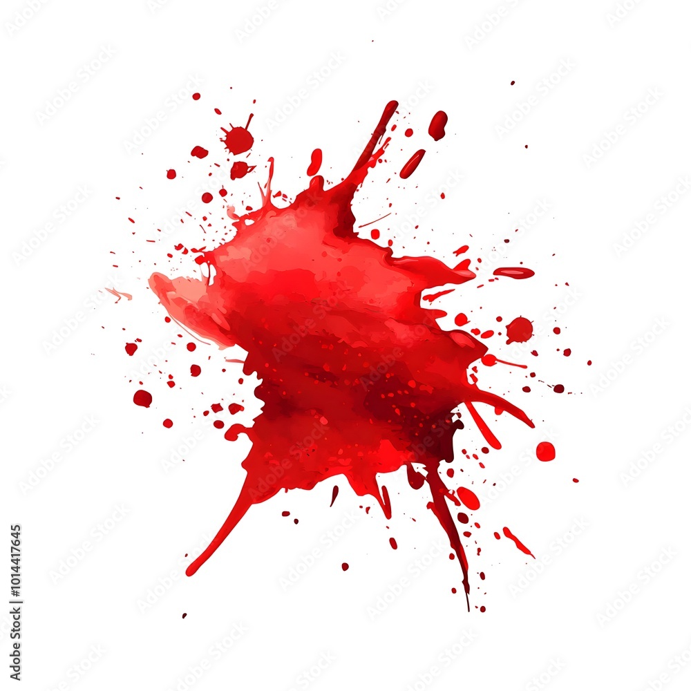 Poster red paint splatter abstract background design element