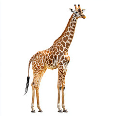 Naklejka premium a giraffe isolated in white background