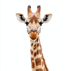 Obraz premium a giraffe isolated in white background
