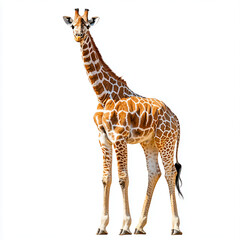 Obraz premium a giraffe isolated in white background