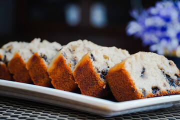 Banana Bread, Banana bread in plate, Delicious Banana Cake
