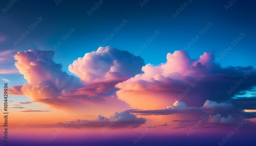 Poster art fractal waves with deep gradient tones