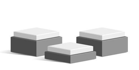 block cube podium stage 3d Abstract minimal scene mockup products display, Stage showcase. Vector geometric form