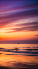 Obraz premium sunset over the sea. sunset, sea, sun, sky, ocean, water, sunrise, beach, horizon, nature, clouds, landscape, cloud, orange, evening, morning, waves, reflection, lake, travel, light, dusk, summer, red