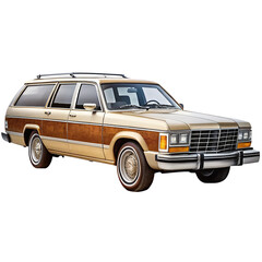 Station wagon on transparent backgroundPNG