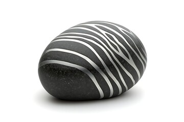 black stone isolated on white background
