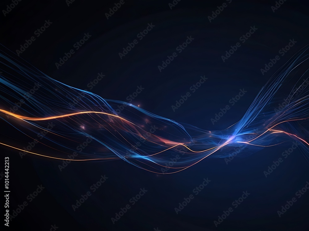 Poster blue curves and the waves of the sea range from soft to dark vector background flat design style bac