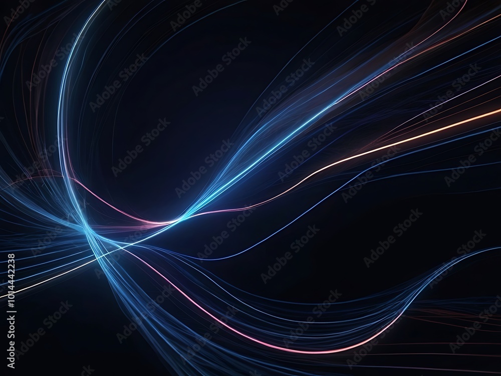 Poster blue curves and the waves of the sea range from soft to dark vector background flat design style bac