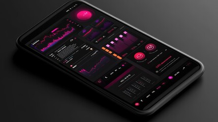 A sleek finance app interface displaying cryptocurrency investments and market trends, perfect for illustrating digital finance in a modern setting