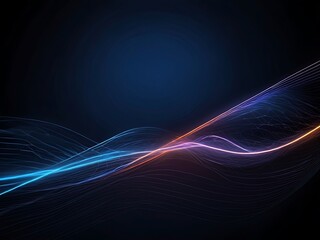 Fototapeta premium Blue curves and the waves of the sea range from soft to dark vector background flat design style background, Wallpaper, Photo for post banner. Ai Generated