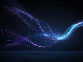 Obraz premium Blue curves and the waves of the sea range from soft to dark vector background flat design style background, Wallpaper, Photo for post banner. Ai Generated