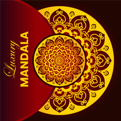 Ornamental luxury mandala background with golden arabesque pattern  decorative mandala design .